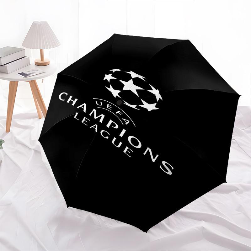 1pc UEFA Champions League Automatic Open Close Umbrella Windproof Canopy, Automatic Open Close Button10233