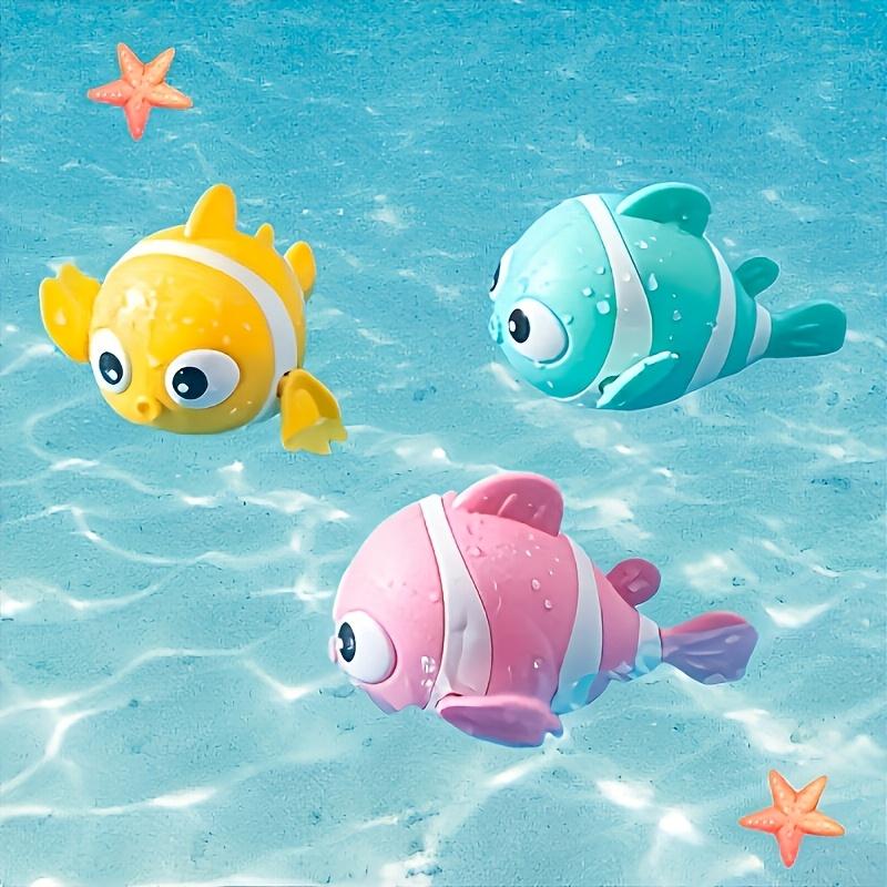 3Pcs Cute Wind-up Swimming Clownfish Bath Toys for Toddlers 3pcs pack