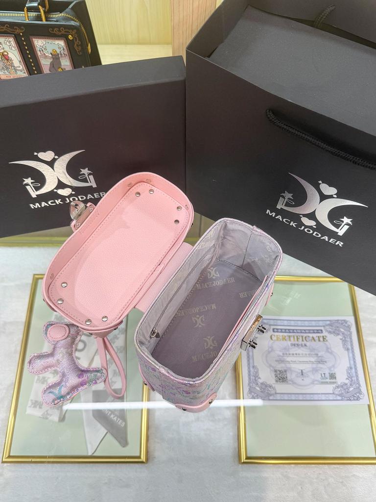 Song Brokat Rosa Kasten Tasche: 2026 Damen-Modehandtasche inspiriert vom chinesischen Kulturerbe