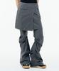 TUOMIO Wrap Skirt Tucked Pants [Charcoal]
