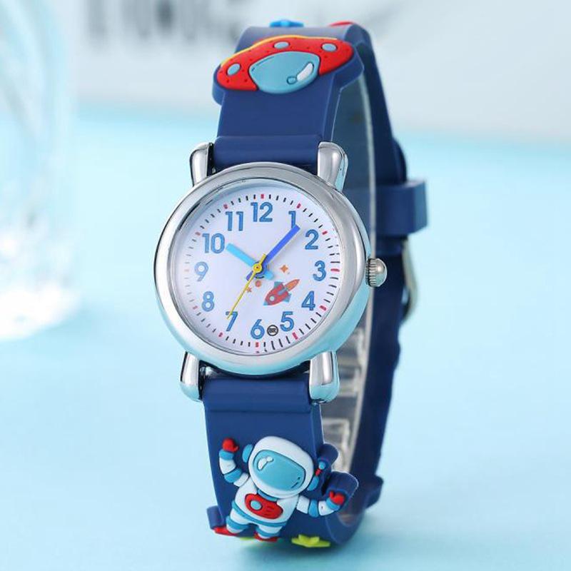 3D Cartoon Astronaut Quartz Watch for Kids - Casual, Fun Design for Boys & Girls