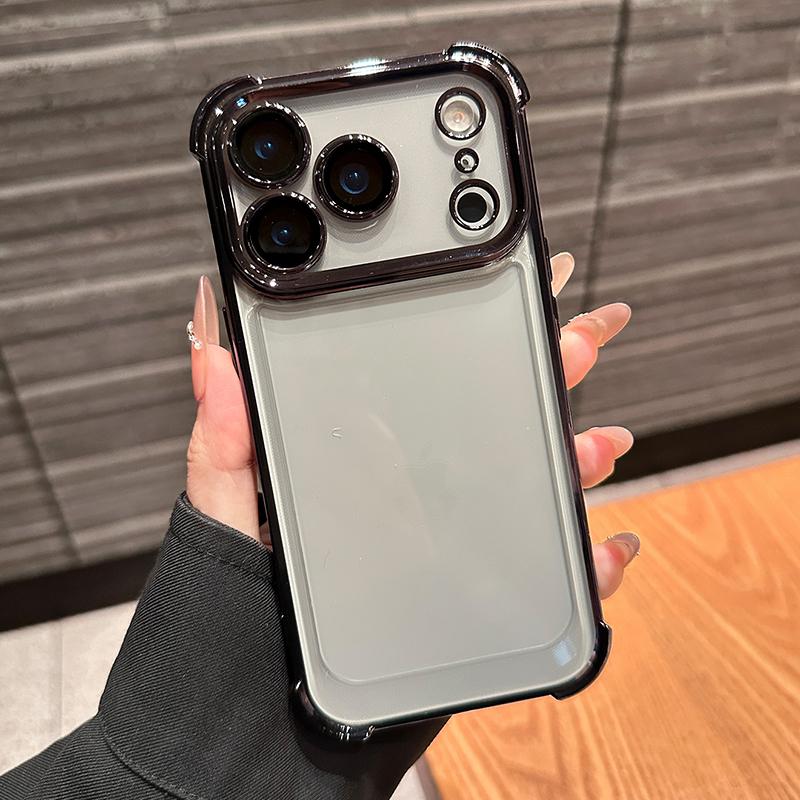 Luxury Plating Clear Shockproof Phone Case For iPhone 17 Air 17 Pro 16 15 14 13 12 11 17Pro Max Plus Anti-drop Bumper Cover