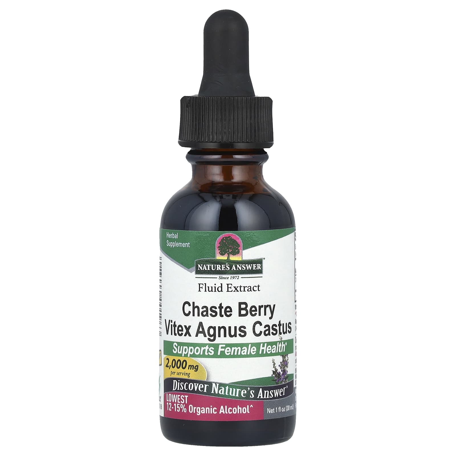 

Nature S Answer, Chast, Berry Vitex Agnuscastus, Liquid Extract, 2,000Mg, 30Ml(1Fl Oz)