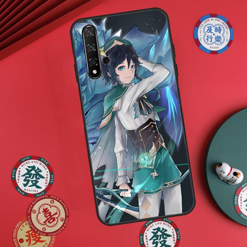 Genshin Impact Venti For Huawei Nova 12s 7i 8i 11i 12i Y73 Y70 Y90 Y60 Y72 Y61 Y91 9 10 SE P30 Pro P40 Lite Case