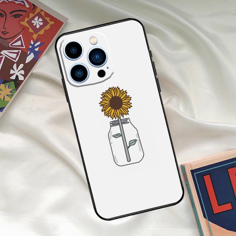 Summer Daisy Sunflower Floral Phone Case For iPhone 16 15 14 12 11 13 17 Pro Max 15 16 Plus 13 Mini 16e 17 Air Funda Cover