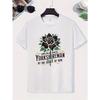 Fashion Print Men's Summer Short-sleeved T-shirts, Fashionable and Trendy Printed Men's Bottoming Shirts, Spring and Summer Round Neck Casual
