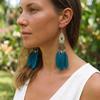 Retro Ethnic Style Beaded Earring Tassel Hanging Drop Earrings Boho Long Tassel Earring  Women