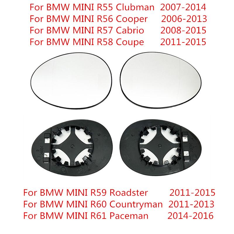 Side Mirror Glass For BMW MINI R55 Clubman R56 Cooper R57 Cabrio R58 Coupe R59 Roadster R60 Countryman R61 Paceman Accessories