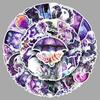 50pcs Holographic Witch Skull Stickers: Waterproof for Guitars, Journals, and Computers.