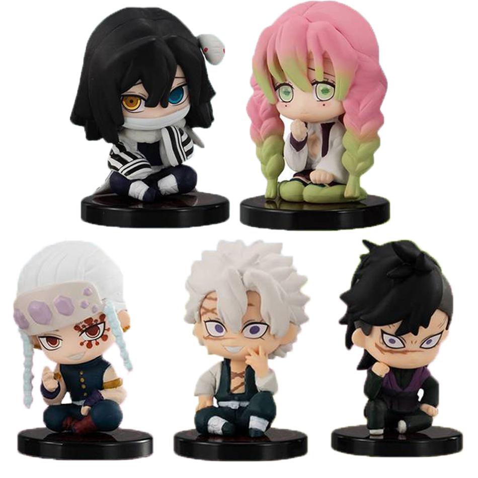 

Q Version Demon Slayer Sitting Ghost Doll Tanjiro Nidouzi Inosuke Zenizu Figure Action Figure Movie Model Toys