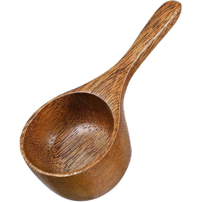 Acacia Wood Measuring Spoon Kitchen Measuring Wooden Scoop Water Scoop Wooden Milk Tea Copper Cups 1/4 Cup Condiments Ice Cream Coffee
