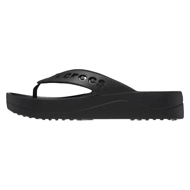 (WMNS) Crocs Baya Platform Cut Out Detail Flip Flops Black Women s 208395-001 EU 37-38