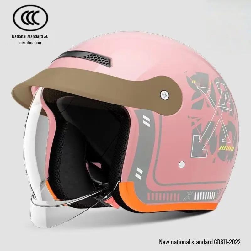 GB 3C Certified Electric Vehicle Helmet for Men & Women: Winter, Rainproof, Fogproof, Warm with Push-Type Lens