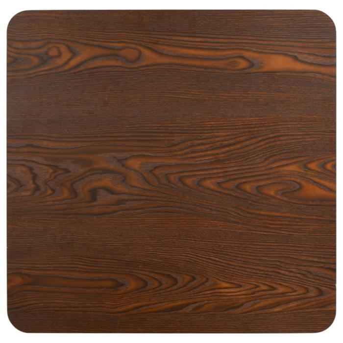 VidaXL Table de bistro Marron foncé 60x60 cm MDF