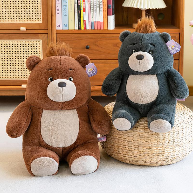 New cute bear doll hug bear plush toy cute teddy bear hug sleeping doll birthday gift female