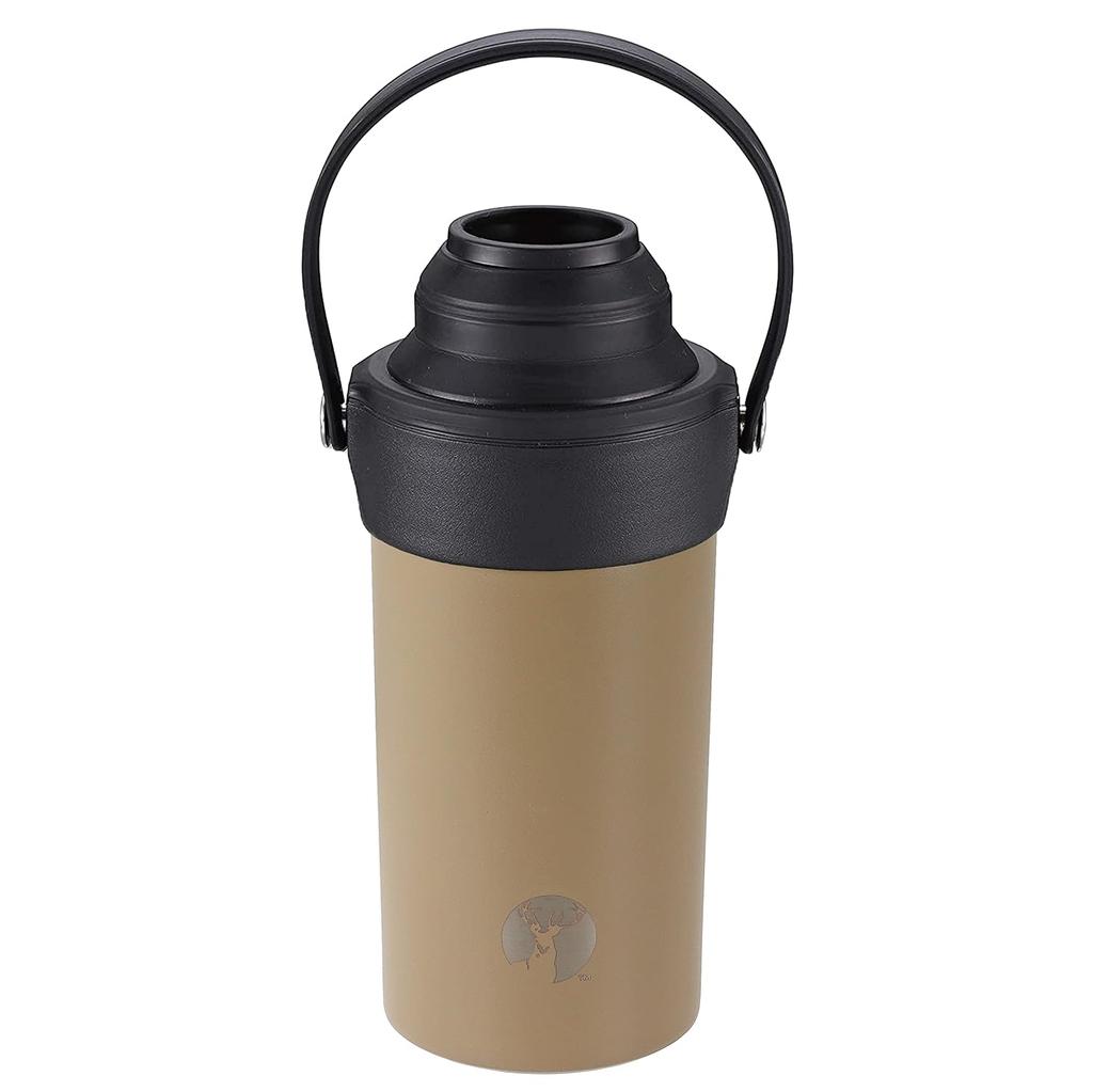 Captain Stag Pet Bottle Holder Cooler HD Stainless Vacuum Insulated Heat Retention Cold 500ml 600ml Compatible Handle UE-3541 UE-3542 UE-3543 UY-7063