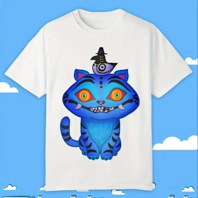 Retro Derpy Tiger KPop Devil Hunter Printed Children T-shirt Anime Short Sleeve Tee Summer Boys and Girls Casual Top