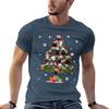 Funny Ferret Christmas Tree Light Hat In Snow Santa Xmas TShirt Stylish Print Short Sleeve Tee
