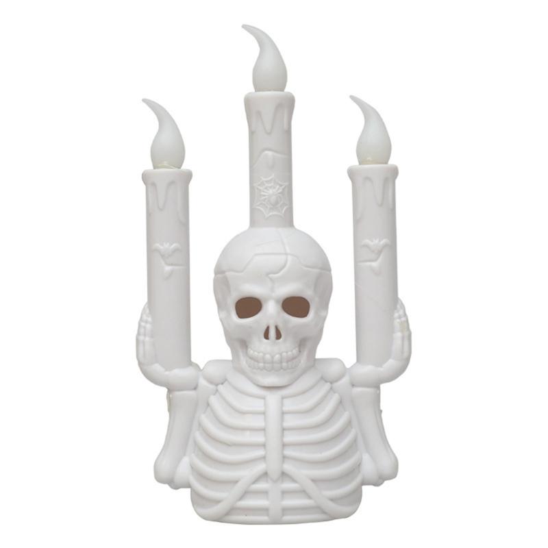 Halloween Skull Candle Stand Lamp Exquisite Skull Candle Stand Lamp Mysterious Halloween Parties Decoration Supply 1