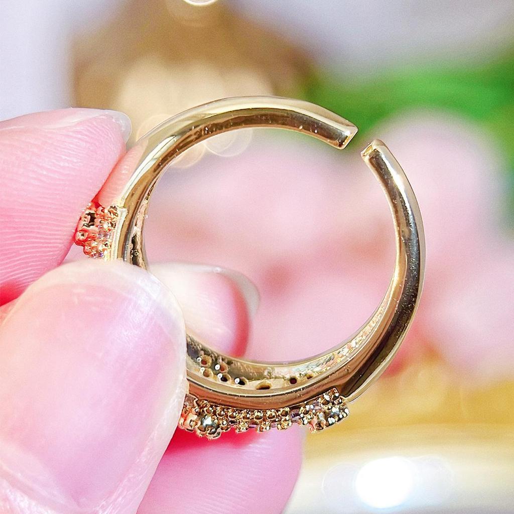 CMM High-quality Dubai Luxury Jewelry Set Retro Italian Hand-Brushed Craftsmanship Golden Inlaid Zircon Woman Bangle Ring Sets