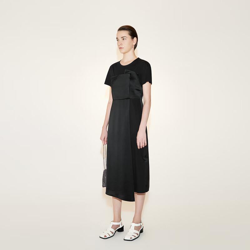 

LESS 2023 Autumn Knitted Short-Sleeve Maxi Dress S