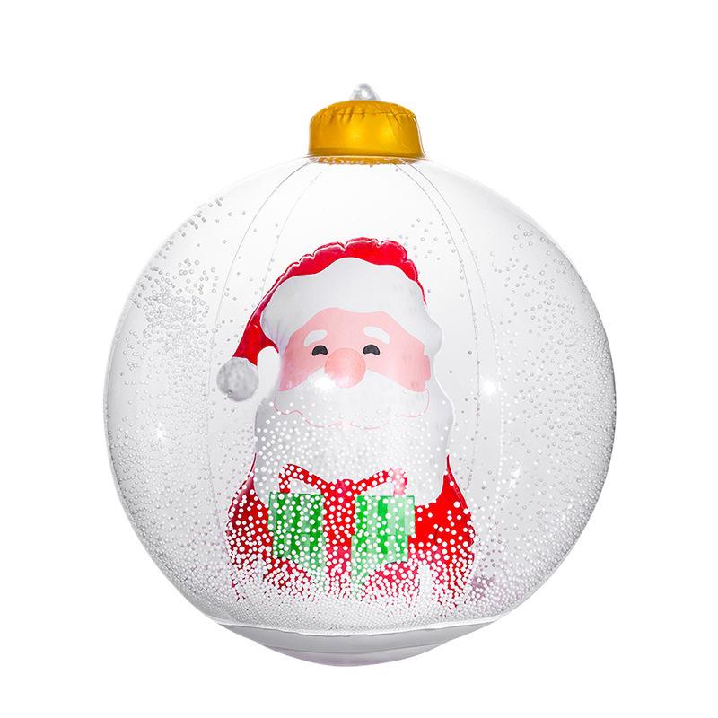 LED Inflatable Christmas Decoration Ball - Lighted Yard Balloon Atmosphere Light PVC
