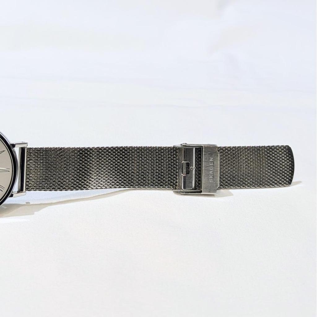 Used SKAGEN HALD Battery Replaced Ladies Good Condition Silver