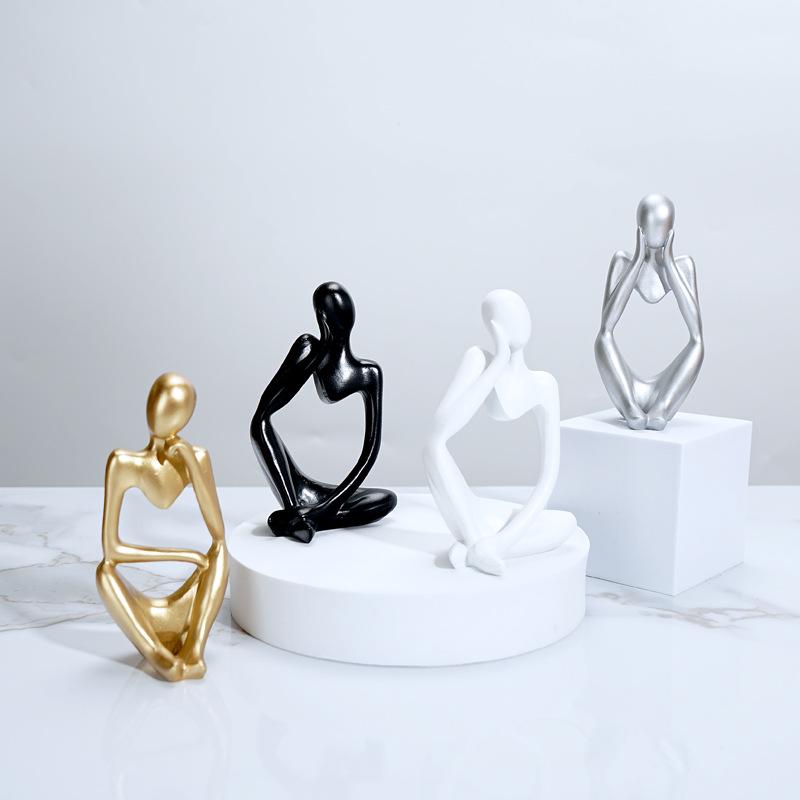 Nordic Mini Abstract Thinker Resin Home Decor Ornaments
