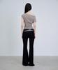 Deoaeteus Slit Bootcut Knit Leggings_Black