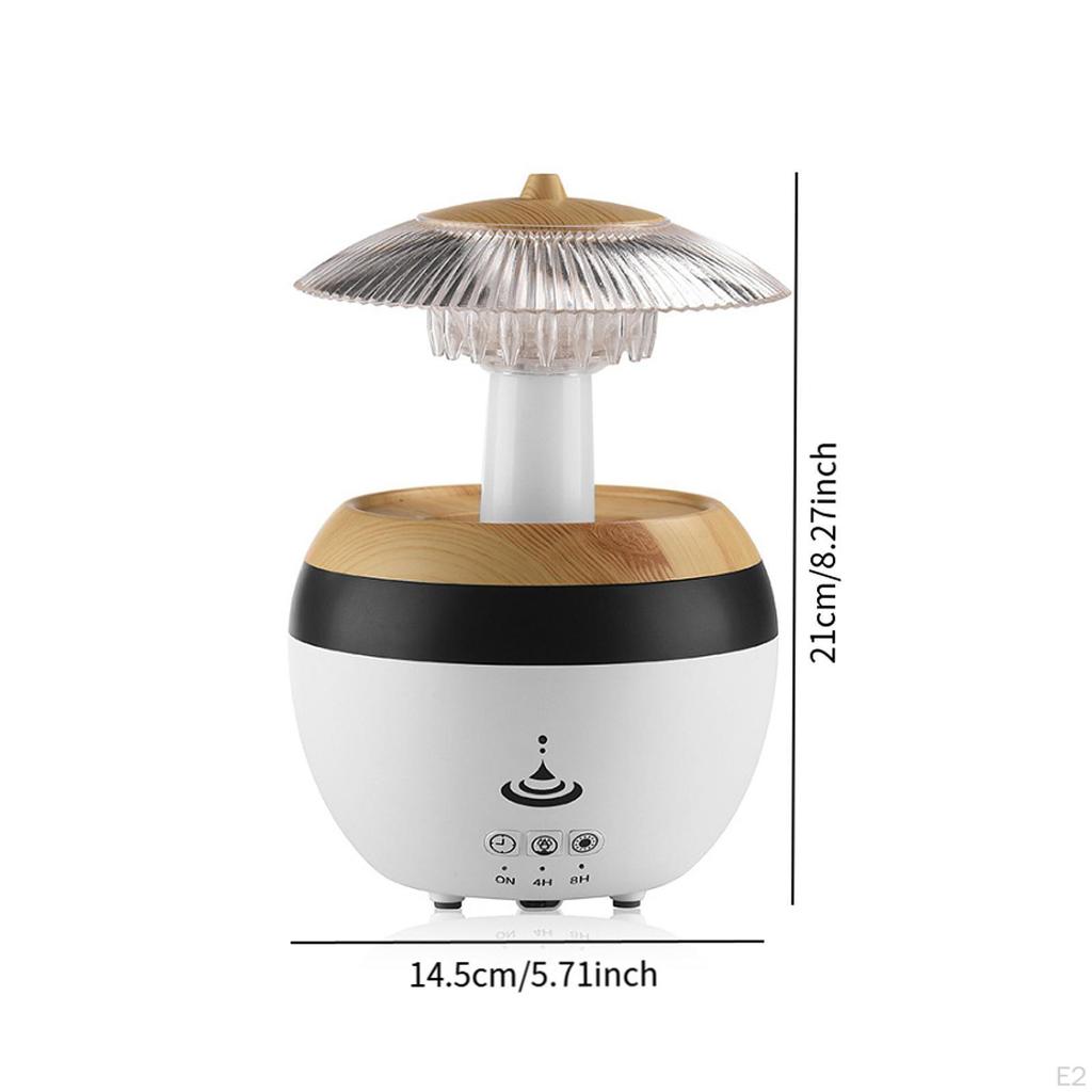 Raindrop Humidifier with Colorful Night Light Desk Remote Control