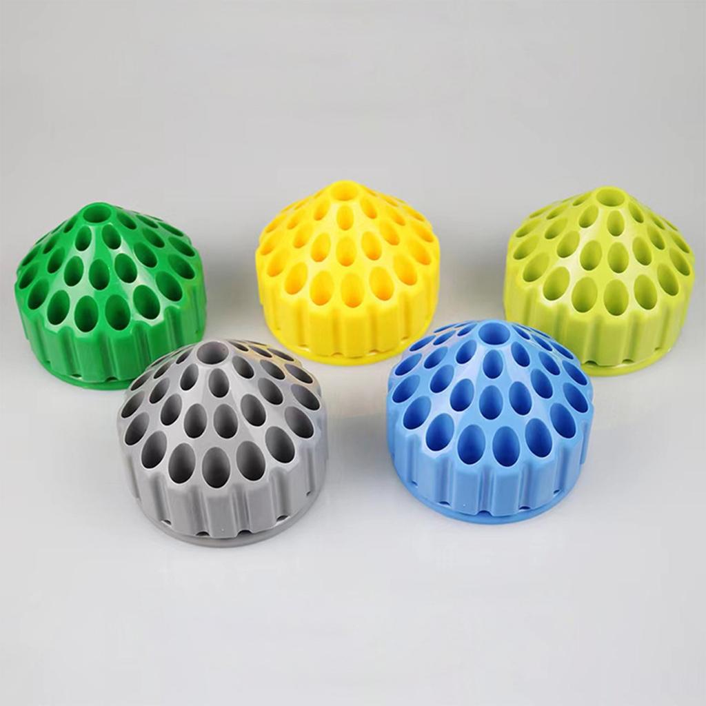 360 Degree Rotating Plastic Storage Box for Nail Drill Bits with Multi Holes Designs Dental Polishing Grinding Head Case