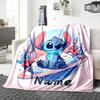 Custom Name Stitch Adventure Space Blanket for Couch & Bed, Plush Cozy Fuzzy Blanket Super Soft & Warm Blankets for Fall and Winter. 0908398