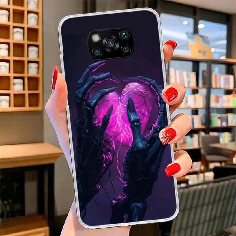 Anatomy Skeleton Heart Lovey Kiss Cover Phone Case For Xiaomi Poco F7 Ultra X7 X6 X5 Pro M7 Redmi 15C 15 13C 13 12C 12 10C 10 9A