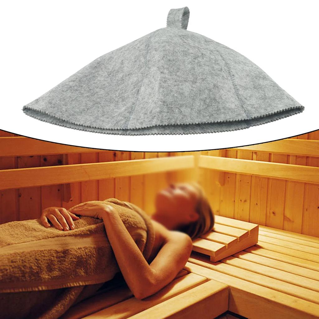 ~1pc Thicken Wool Felt Sauna Hat Hair 1Protection Spa Sauna Accs Men/Women 1For Bath Head Protection Spa Accessories