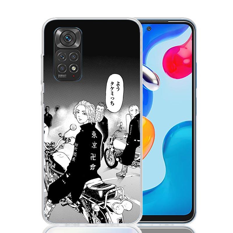 Tokyo Aevengers Black Anime Phone Case For Xiaomi Redmi Note 15 14 13 12S 12 Pro Plus 11S 11E 11 11T 10S 10 Art Soft Pattern Cov