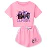 Kids Summer Sport T-Shirt And Shorts 2 Piece Outfit Tracksuit Set Short Sleeve Print Crop Tops With Clothing Set