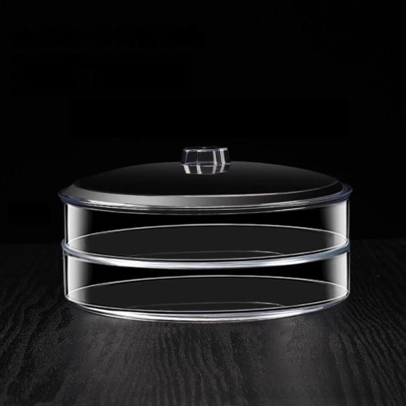 Multi-Functional Plastic Tea Storage Box Transparent Stackable Dust-Proof Snacks Cake Case Sealed Large Capacity Tea Bag Box