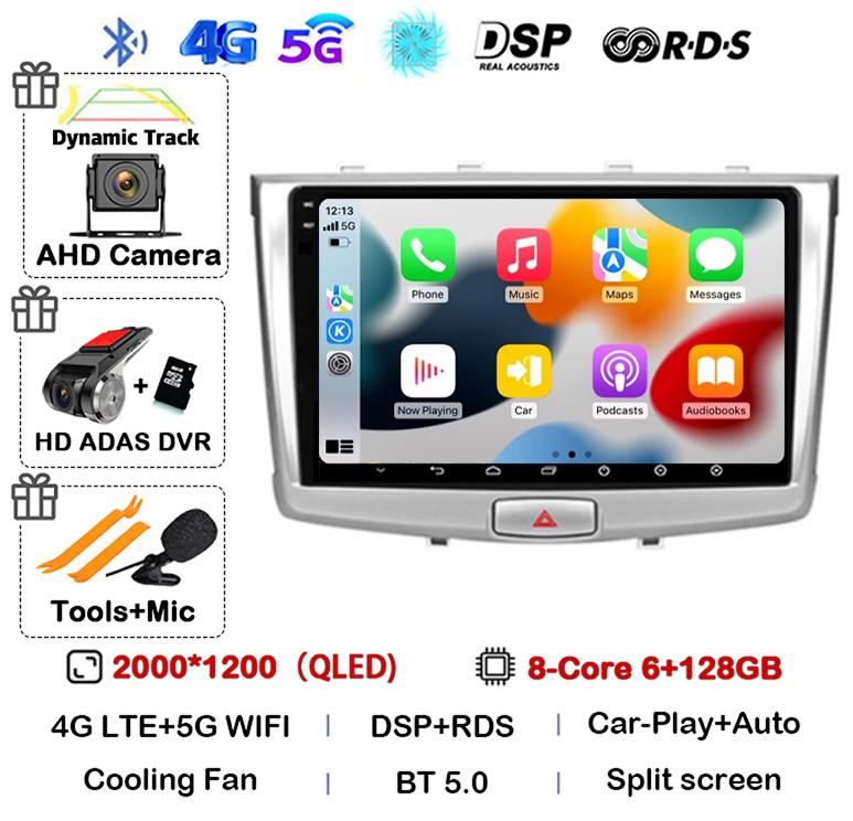 Android 14 Carplay Auto WIFI+4G For GREAT WALL Hover Haval H6 2016 2017 2018 Car Radio Multimedia Player Navigation Stereo GPS