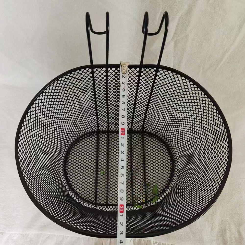 Black Bike Front Basket Iron E-Scooter E-bike Basket New Rear Hanging Basket
