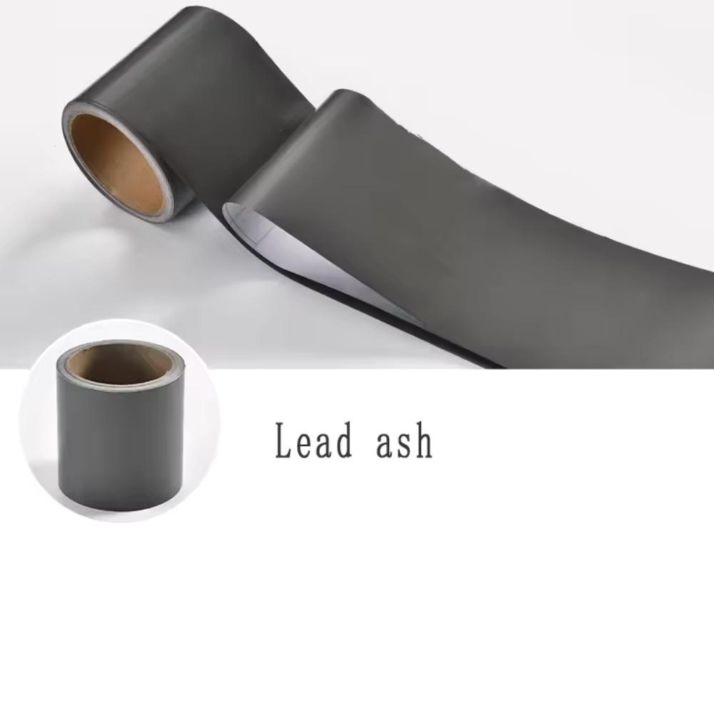 1pc 5meter/196.85in PVC Self-adhesive Baseboard Waterproof Wall Sticker Window Sill Door Frame Edge Wrapping Renovation Decorati