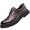 Men's shoes tooling big head leather shoes outdoor casual shoes low top cowhide surface business gentleman leather shoes
