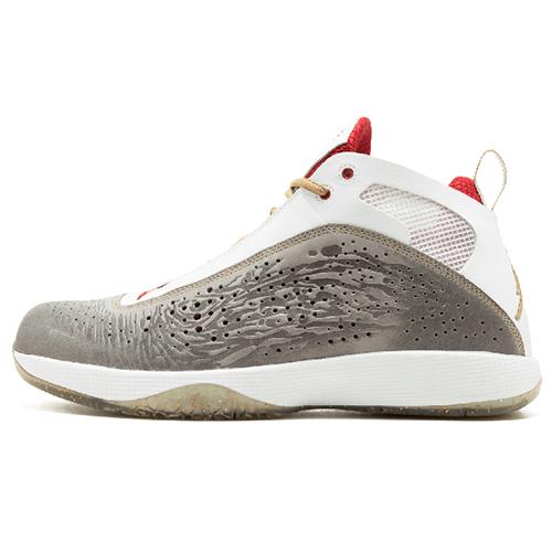 Air Jordan 2011 'Year Of The Rabbit' (Unisex) White / Metallic Gold / Varsity Red / Wolf Grey Vintage Basketball Shoes 444904 101