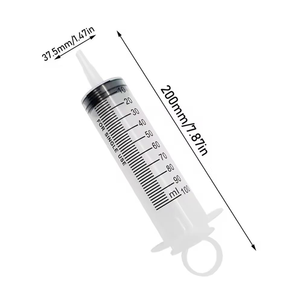 100ml Znovu použitelná plastová stříkačka Nástroje pro měření tekutých živin pro krmení Potravinový krmicí set Nástroj pro vkládání tekuté potravy
