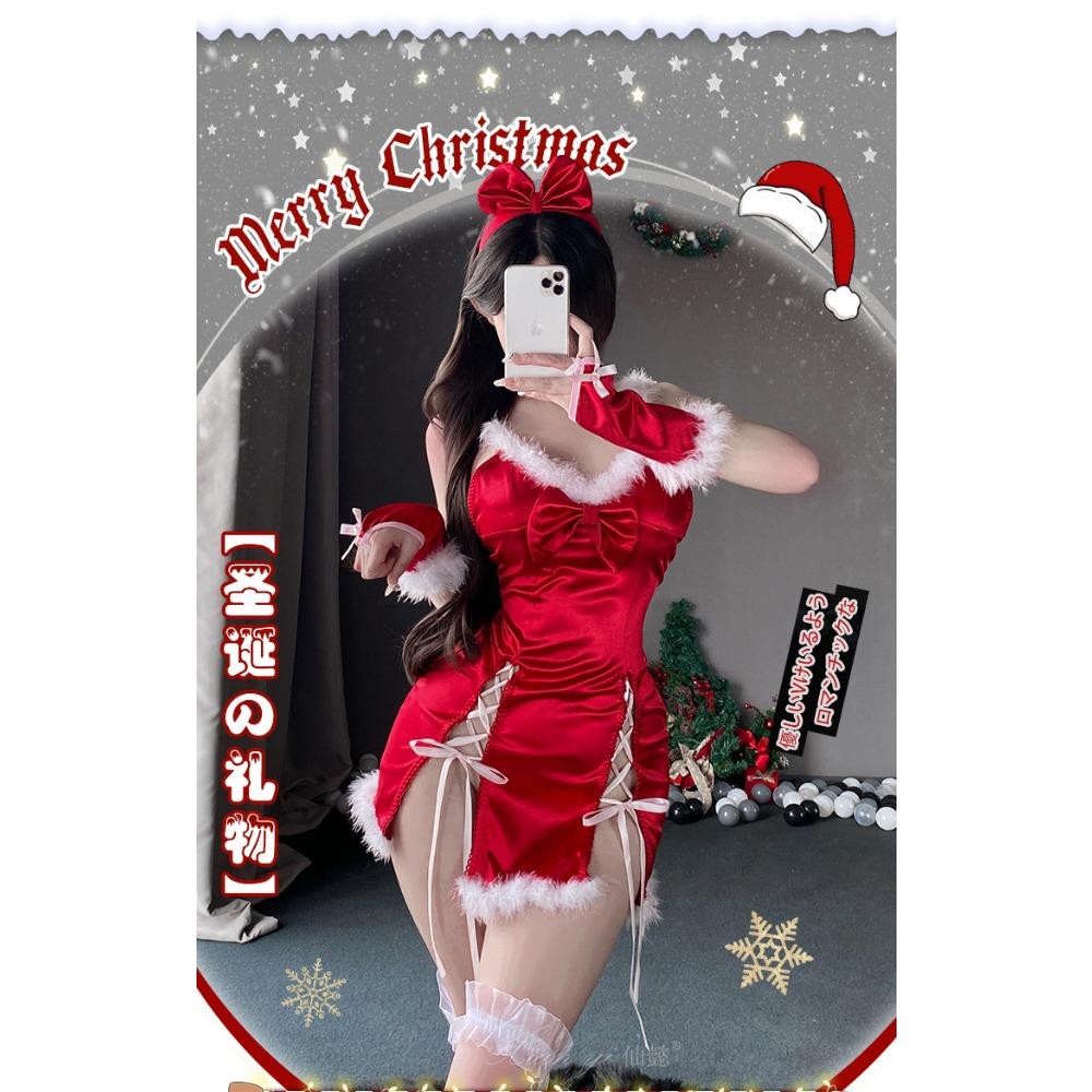 Xianyi Sexy Underwear Christmas Qqny Uniform Temptation Pure Desire Sexy Open File Free New Year's Robe Female S40