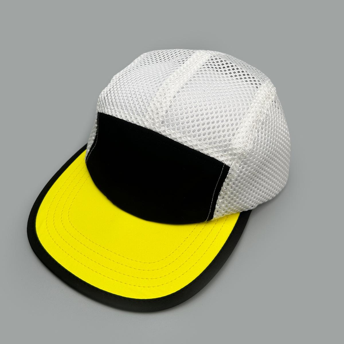 Spring/Summer Simple Color-Block Quick-Dry Mesh Baseball Cap Unisex Breathable Outdoor Flat-brim Vintage Baseball Cap 52-60cm