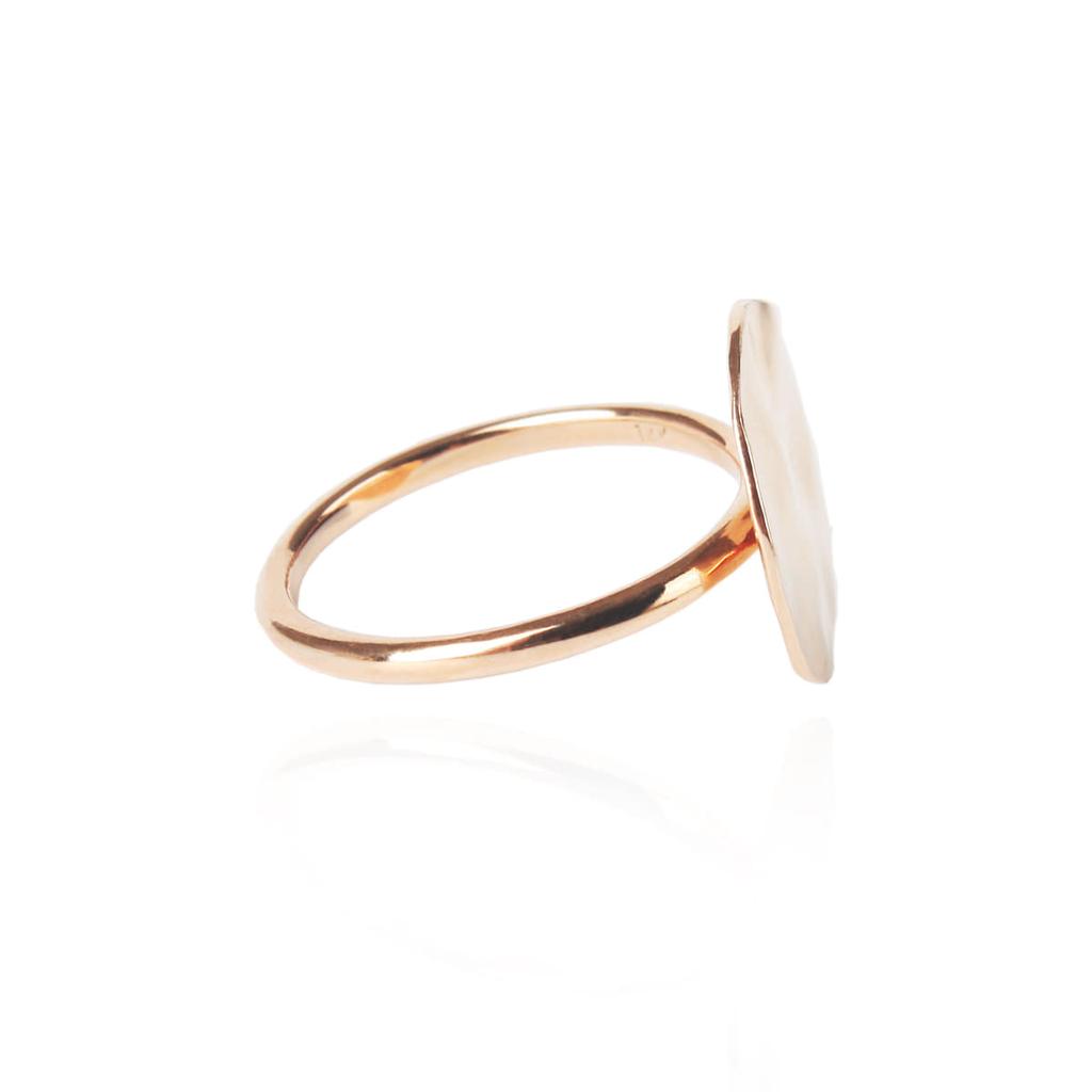 Mezmic White Magic Disc Gold Ring