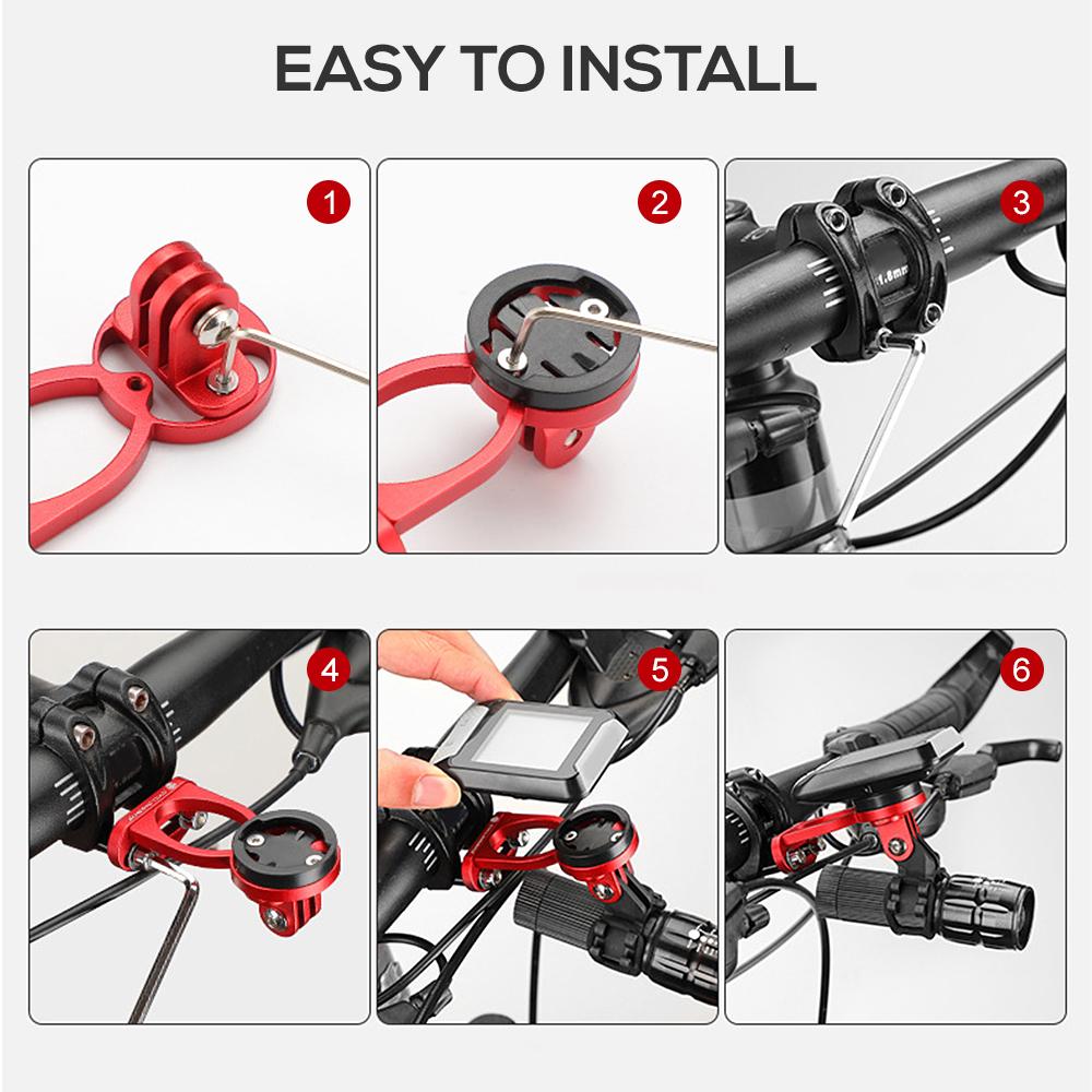 Multifunctional Bicycle Computer Camera Flashlight Mount Holder Front Bike Mount Replacement for Garmin Bryton GoPro