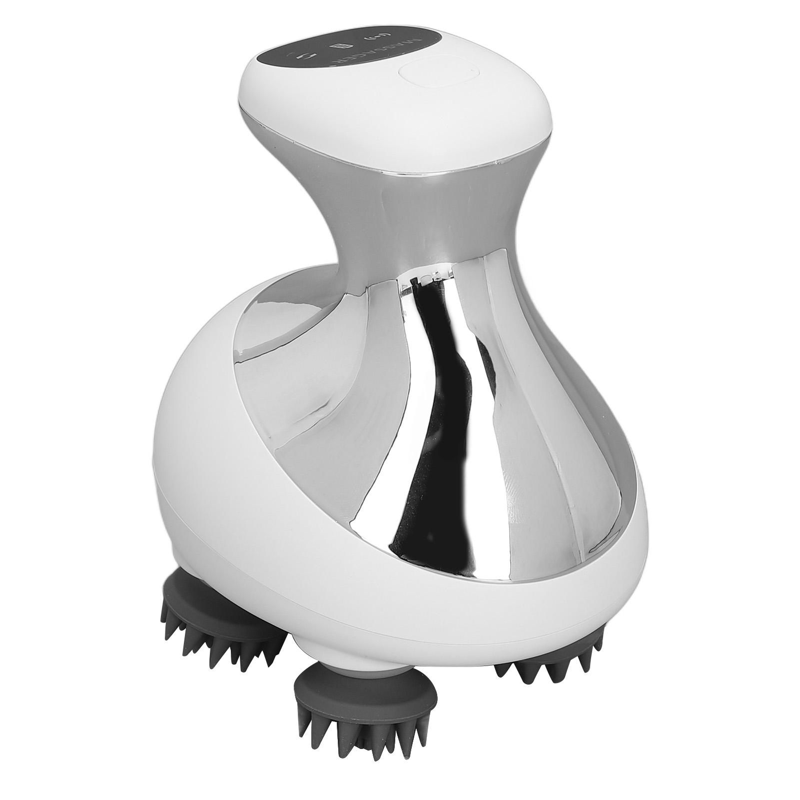 

Электронный массажер для головы и головы 4 когтя 6 режимов IPX7 Водонепроницаемый Красный светодиодный свет Вибрация волос