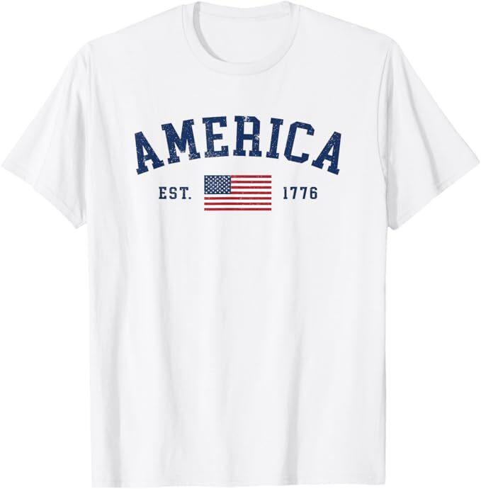 American Flag USA United States Of America US 4th of July T-Shirt