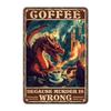 GJXFTPTTBDDragonToothTinSign GJXFTPTTBD Vintage Dragon Tin Sign 12*8in - Brush Your Teeth Retro Metal Art, Bathroom Wall Decor